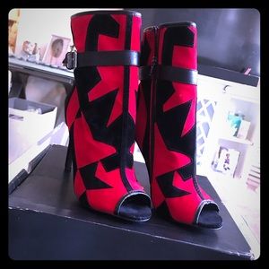 Scene by * Red and black Mimoza bootie